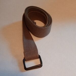 Tan Leather Belt with Brass Hardware